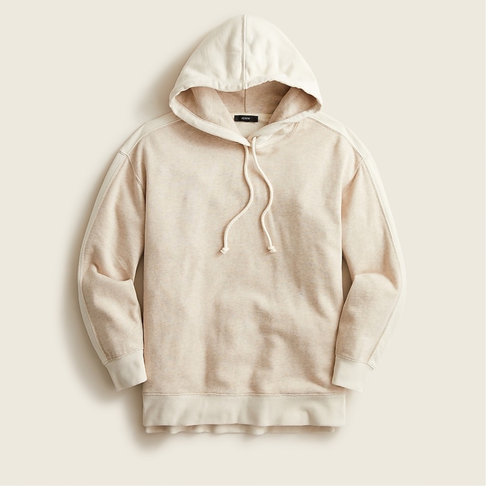 University terry two-tone oversized hoodie
